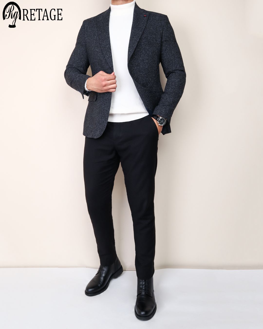 Dark Grey Wool Blazer