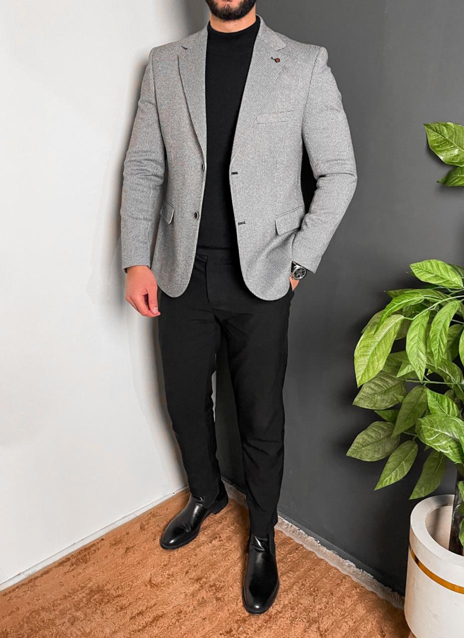 Grey Wool Blazer