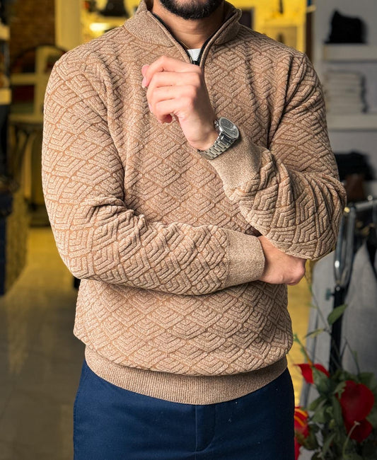 Velvet Pullover - Beige