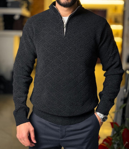 Velvet Pullover - Black