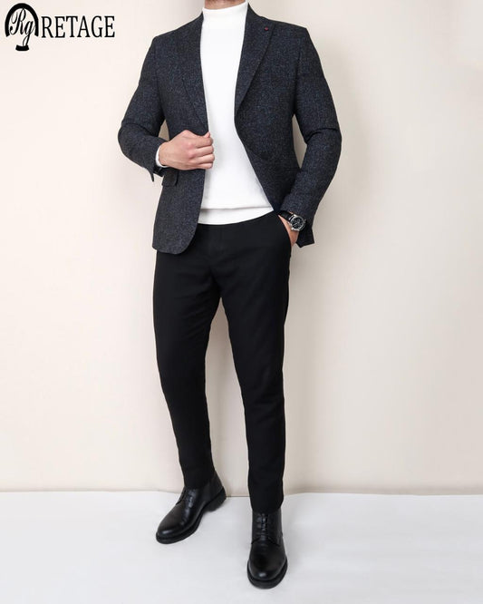 Wool Blazer - Dark Gery