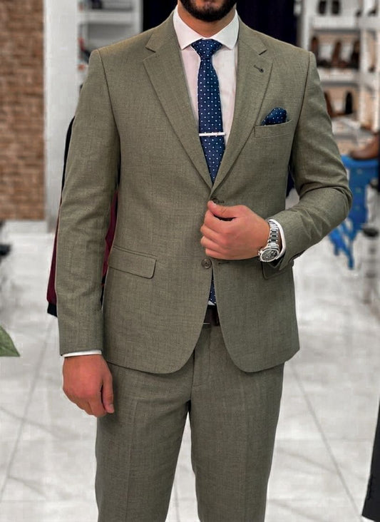 Wool Suit - Olive