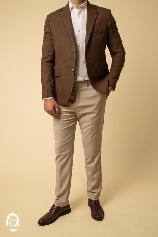 Summer linen Blazer - Brown