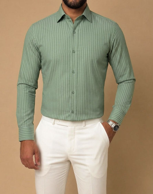 Striped shirt - Mint Green