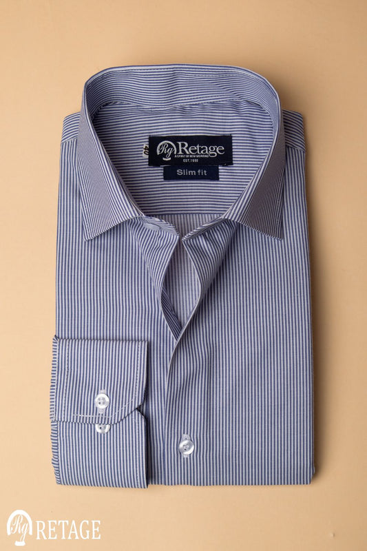 Striped shirt- Navy