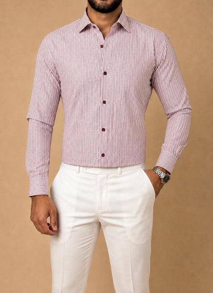 Striped shirt - Burgundy