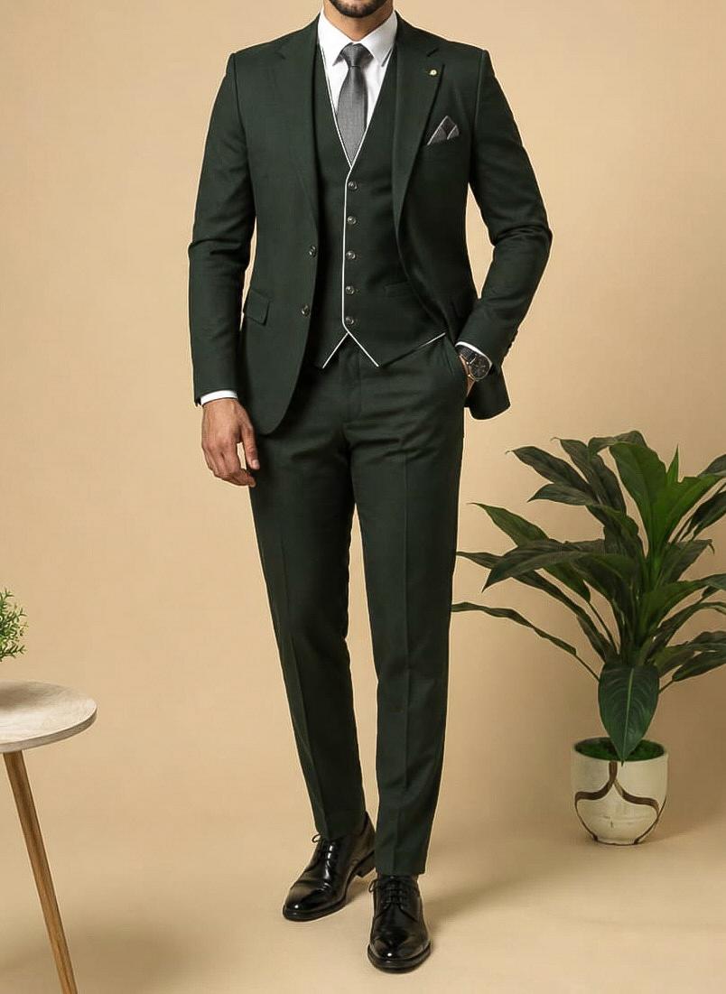 Classic 3-piece suit - Olive