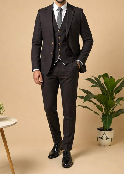 Classic 3-piece suit - Brown