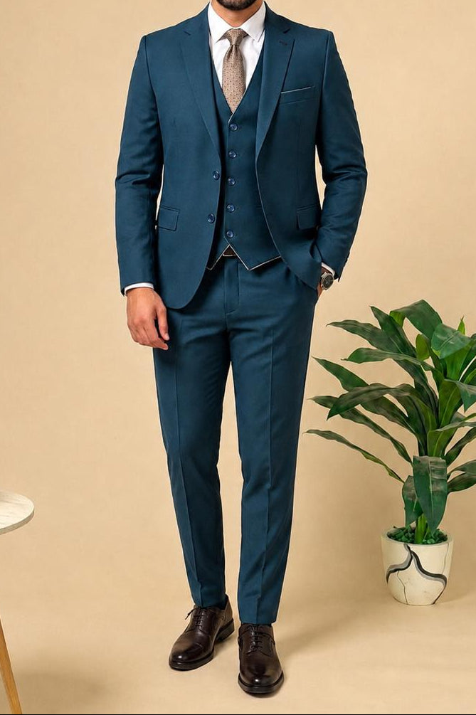 Classic 3-piece suit - Petroleum