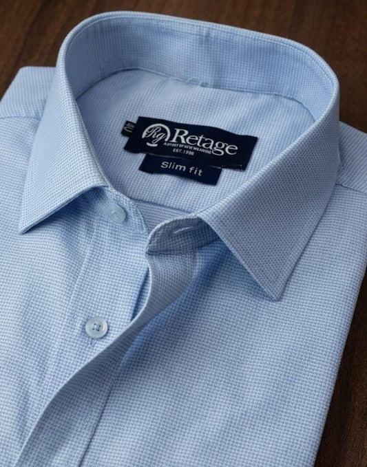 Ribbed Shirt - Light Blue