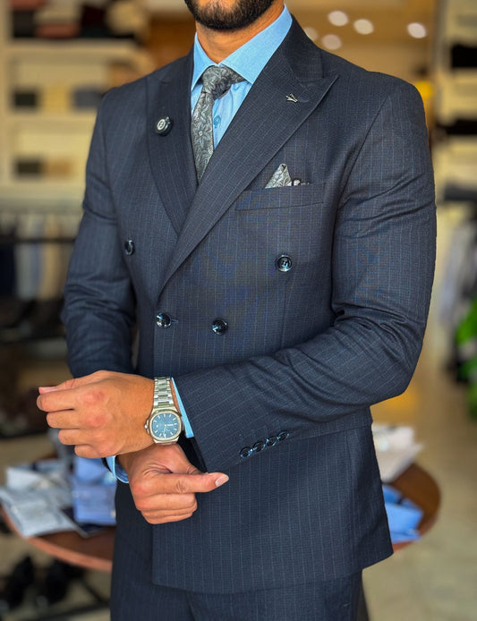 Double-Breasted Suit - Navy
