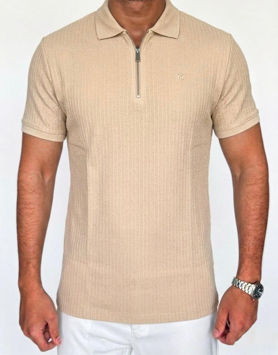 Jacquard T-shirt - Beige