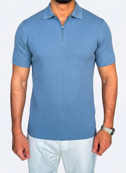 Jacquard T-shirt - Blue