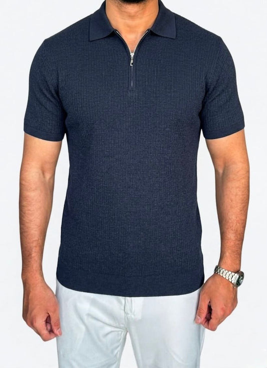 Jacquard T-Shirt -Navy