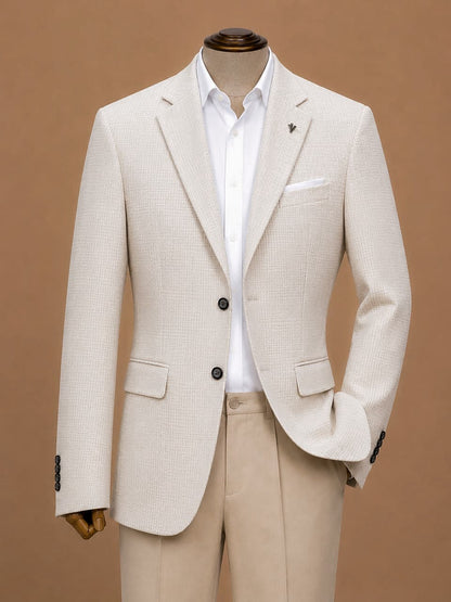 Lycra Blazer-  Beige