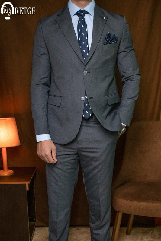 Striped Suit- Gray