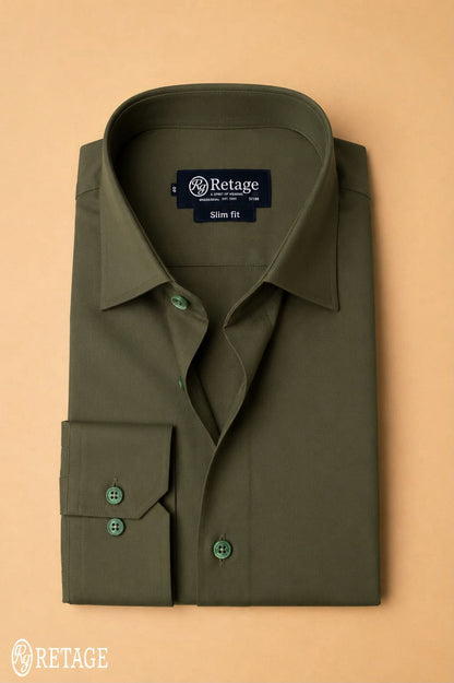 Cotton shirt- Olive