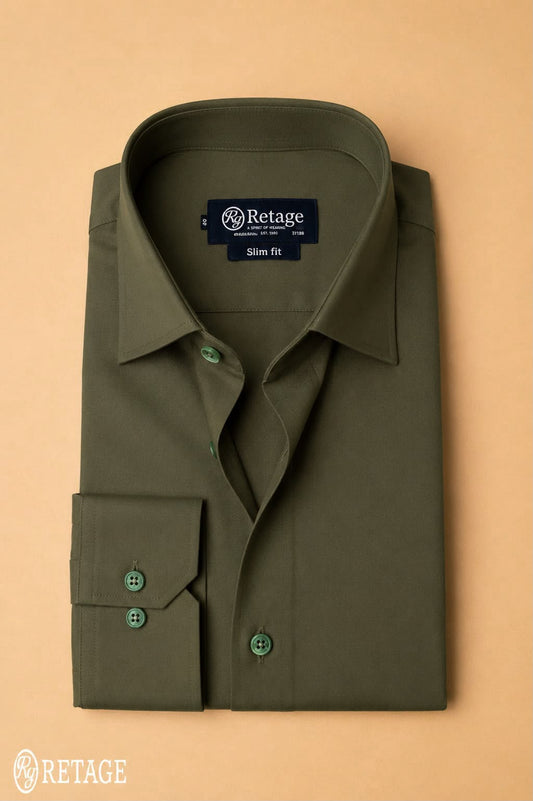 Cotton shirt- Olive