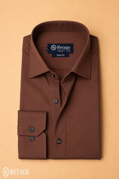 Cotton shirt- Brown