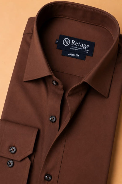 Cotton shirt- Brown