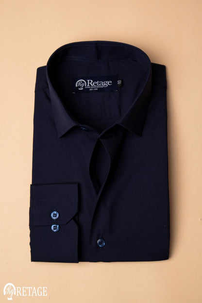 Cotton shirt-Navy