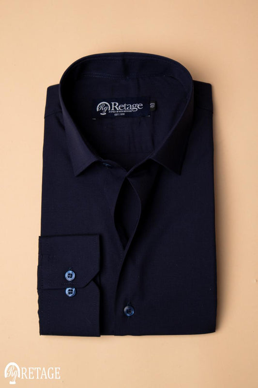 Cotton shirt-Navy
