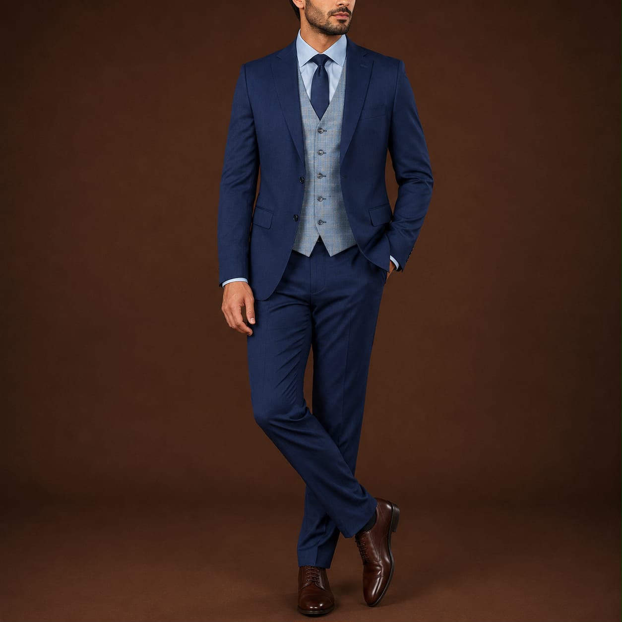 3-Piece Suit Bule