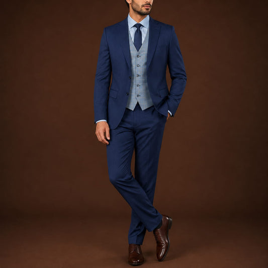 3-Piece Suit Bule