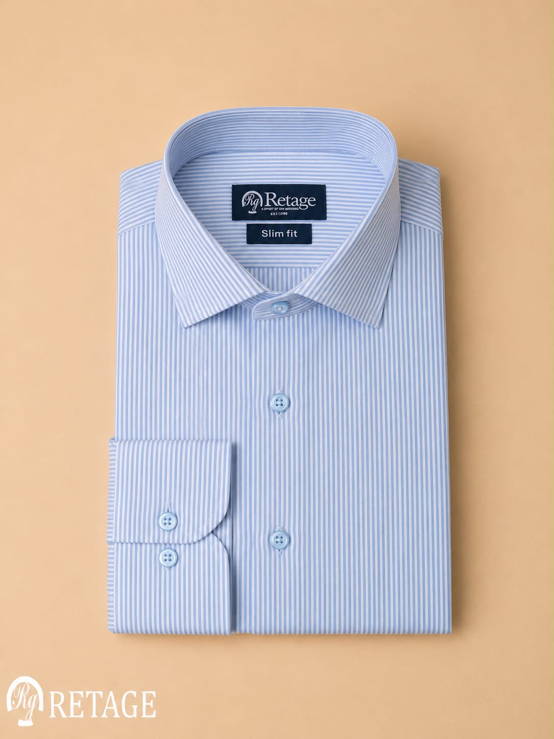 Baby Blue Striped Shirt