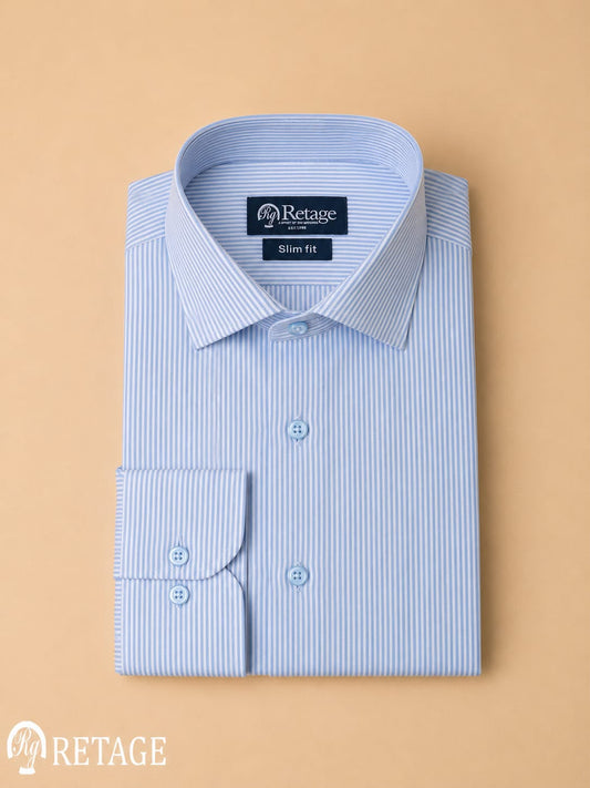 Baby Blue Striped Shirt