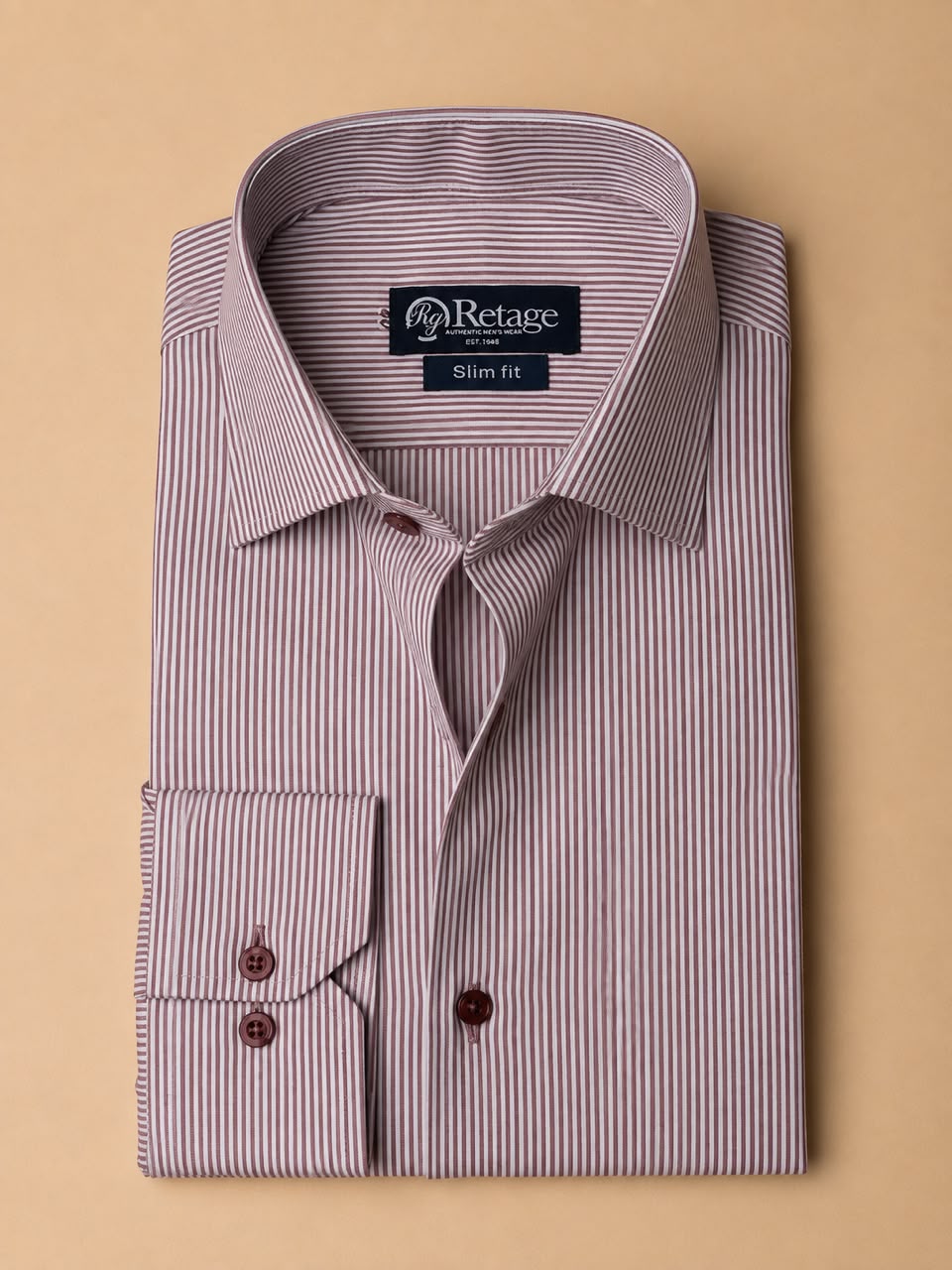Burgundy Striped Shirt