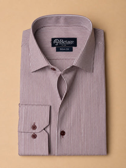 Burgundy Striped Shirt