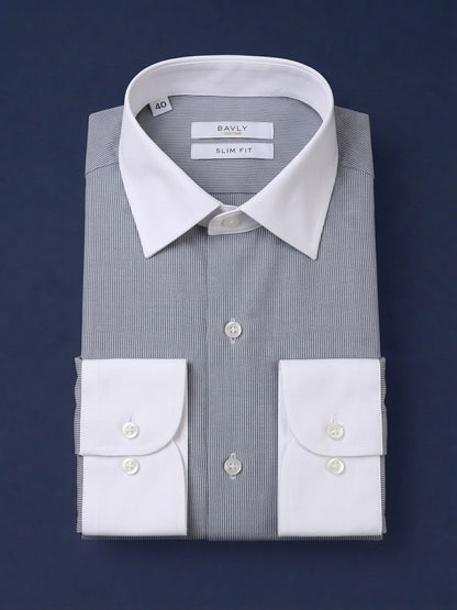 Collared Cuff Shirt - Dark Gray