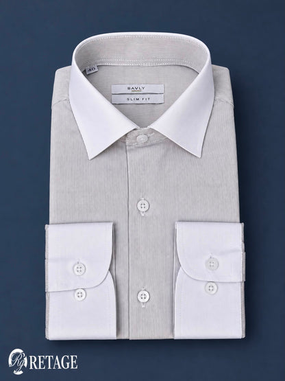 Collared Cuff Shirt - Beige