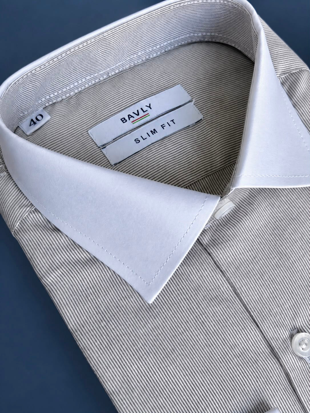 Collared Cuff Shirt - Beige