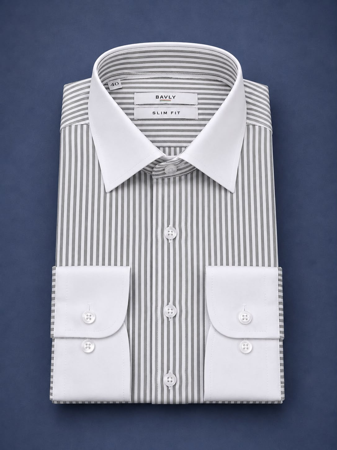 Collared Cuff Shirt - Gray