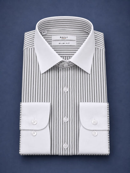 Collared Cuff Shirt - Gray