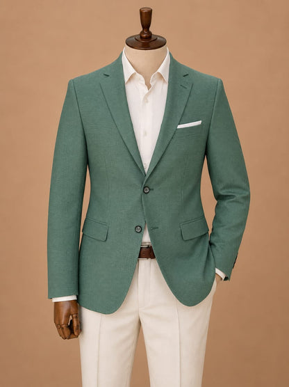 Lycra Blazer- Dark Mint Green