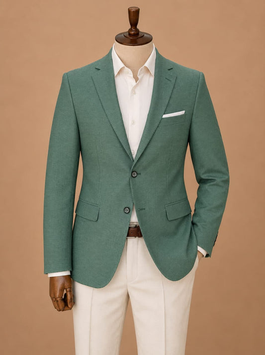 Lycra Blazer- Dark Mint Green