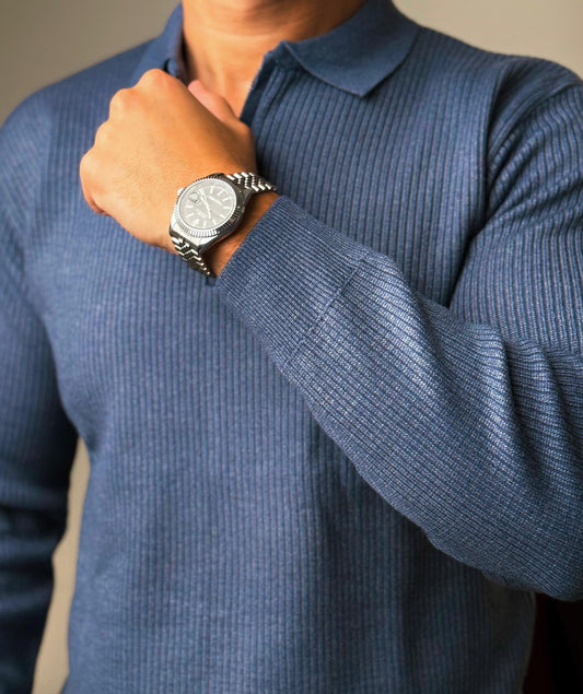 Half-zip autumn pullover - Petrol