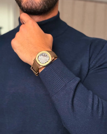 Half coll - Navy