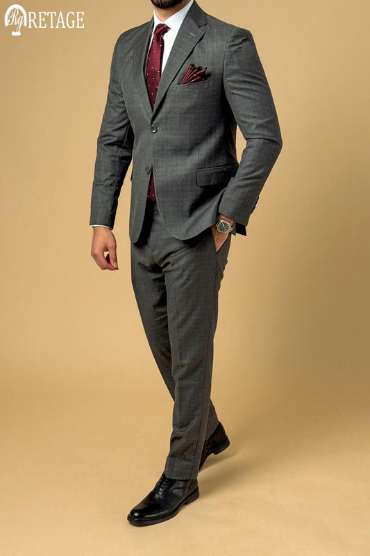 Plaid Suit - Gery