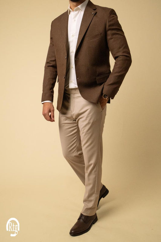 Summer linen Blazer - Brown