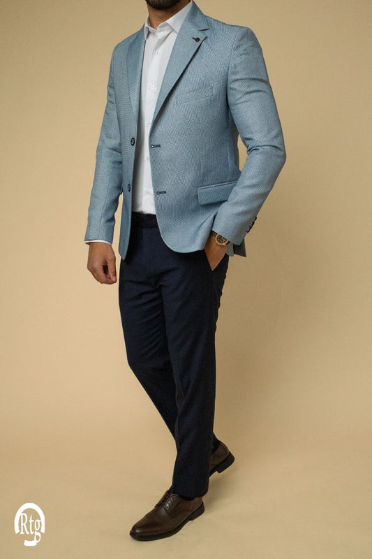 Summer linen Blazer - Baby blue