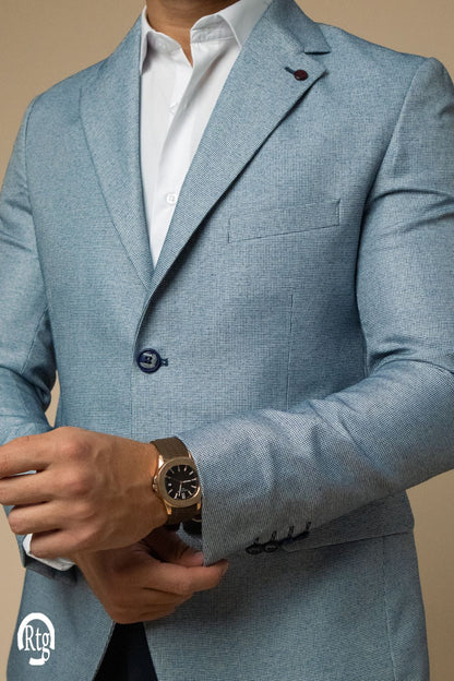 Summer linen Blazer - Baby blue