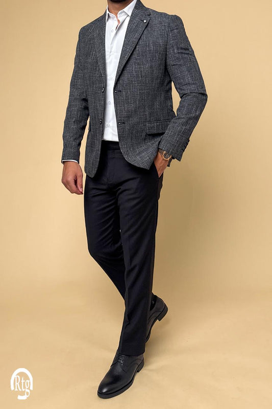 Summer linen Blazer - Dark Grey