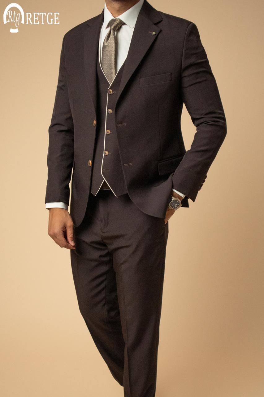 Classic 3-piece suit - Brown