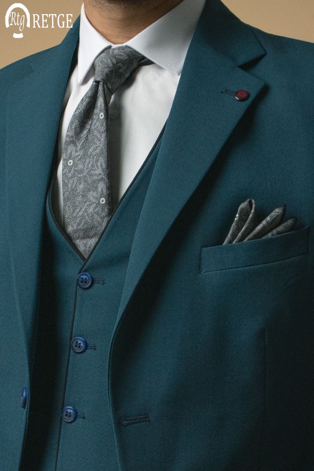 Classic 3-piece suit - Petroleum