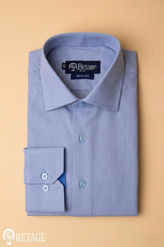 Ribbed Shirt - Blue