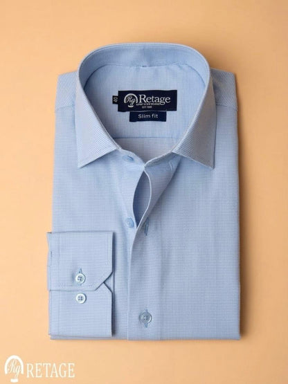 Ribbed Shirt - Light Blue